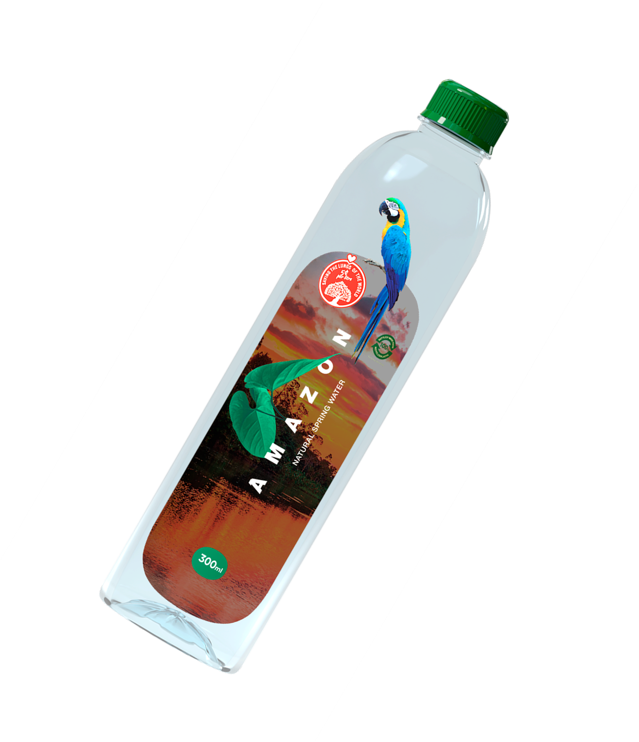 Amazon Natural Spring Water recycled rPET bottle